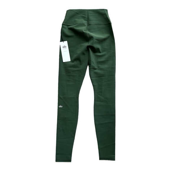 Alo Women’s High Waisted Ripped Warrior Leggings Medium Hunter Green - Picture 1 of 5